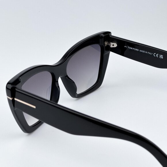 Tom Ford WYATT FT0871/S 01B Women BRAND NEW Sunglasses Black Gradient Smoke Cat main image 8